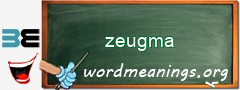 WordMeaning blackboard for zeugma